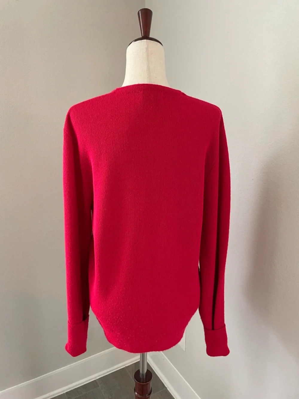 Christian Dior Red Cardigan Sweater Vintage Medium - Picture 2 of 10